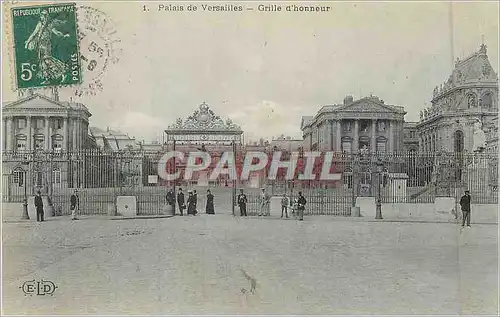 Cartes postales 1 palais de versailles grille d honneur