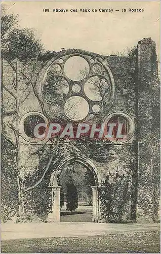 Cartes postales 168 abbaye des vaux de cernay la rosace