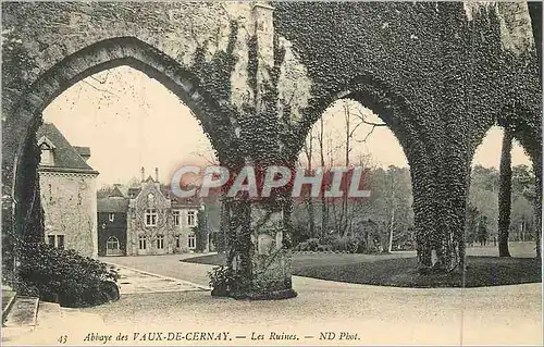 Cartes postales 43 abbaye des vaux de cernay les ruines