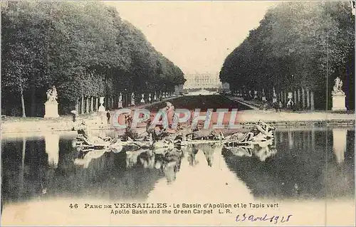 Ansichtskarte AK 46 parc de versailles le bassin d apollon et le tapis vert