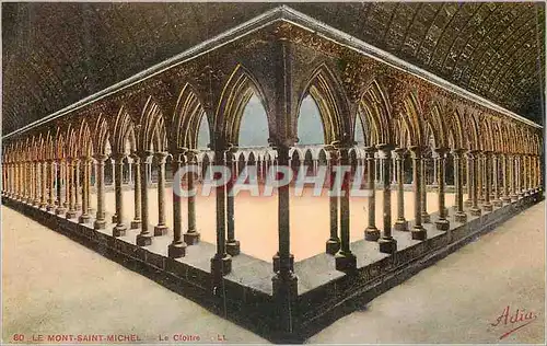 Cartes postales 80 le mont saint michel le cloitre