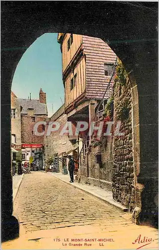 Cartes postales 175 le mont saint michel la grande rue