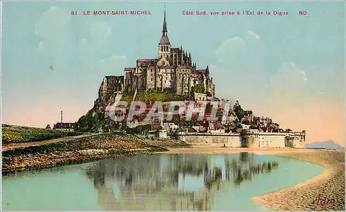 Cartes postales 81 le mont saint michel cote sud vue prise a l est de la digue