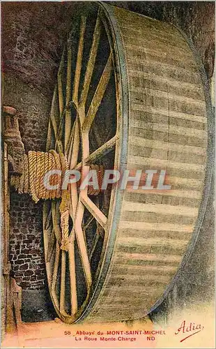Cartes postales 58 abbaye du mont saint michel la route monte charge
