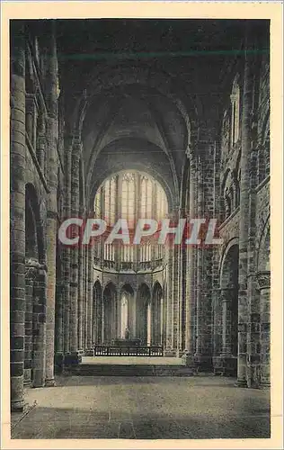 Cartes postales 15 abbaye du mont st michel eglise abbatiale la nef
