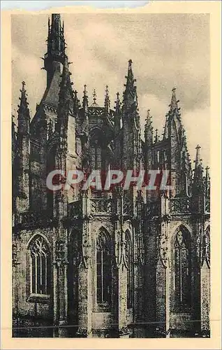 Cartes postales 19 abbaye du mont st michel chevet de l eglise abbatiale