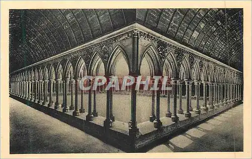 Cartes postales 22 abbaye du mont st michel le cloitre