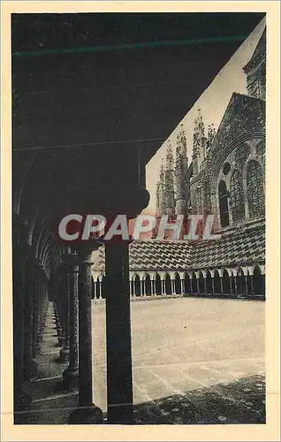 Cartes postales 25a abbaye du mont st michel le cloitre