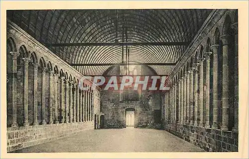 Cartes postales 27 abbaye du mont st michel refectoire