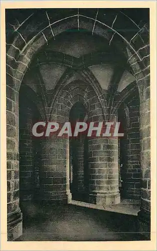 Cartes postales 34 abbaye du mont st michel crypte des gros piliers
