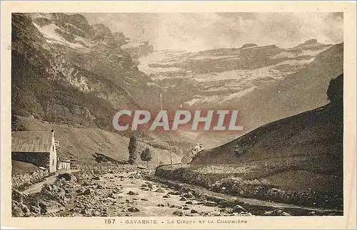 Cartes postales 157 gavarnie le cirque et la chaumieres
