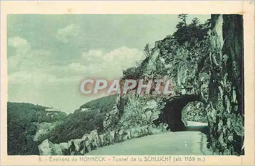 Cartes postales 5 environs du hohneck tunnel de la schlucht(alt 1159 m)