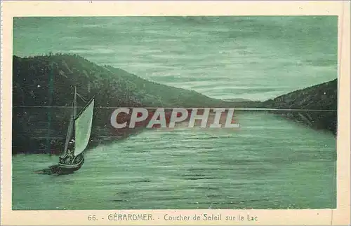 Cartes postales 66 gerardmer coucher de soleil sur le lac Bateau