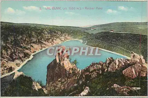 Cartes postales 2 lac blanc(alt 1050 m) rocher hans