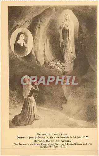 Cartes postales Bernadette en extase