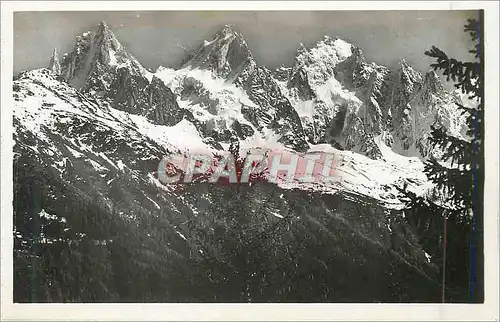 Moderne Karte 66 chamonix mont blanc les aiguilles