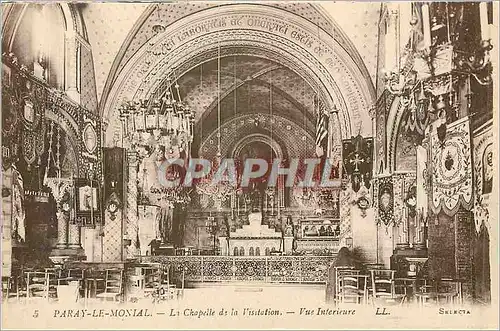 Cartes postales Paray le monial la chapelle de la visitation vue interieure