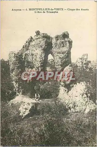 Cartes postales Aveyron 4 montpellier le vieux cirque des amats l arc de triomphe