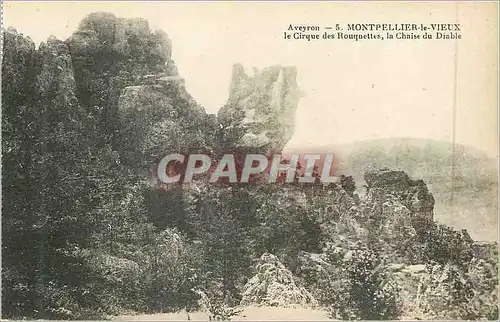 Cartes postales Aveyron 5 montpellier le vieux le cirque des bouquettes la chaise du diable