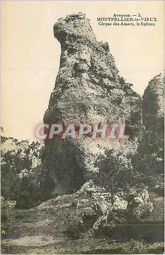 Cartes postales Aveyron 3 montpellier le vieux cirque des amts le sphinx