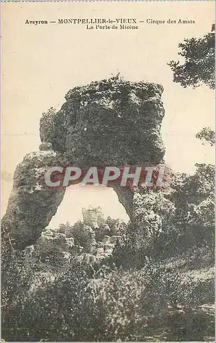 Cartes postales Aveyron montpellier le vieux cirque des amats la porte de micene