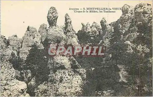 Cartes postales Aveyron 8 montpellier le vieux cirque de la miliere les tombeaux