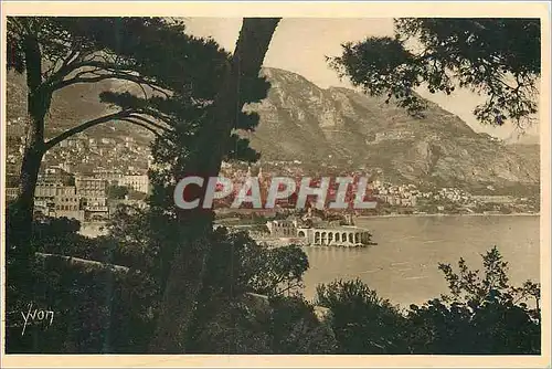 Cartes postales La douce france 259 cote d azur monte carlo vue generale prise de monaco