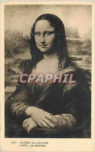 Cartes postales 1601 musee du louvre vinci la joconde