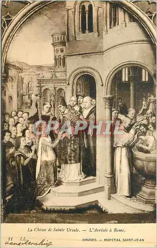 Cartes postales La chaise de sainte ursule l arrivee a rome bruges hopital saint jean