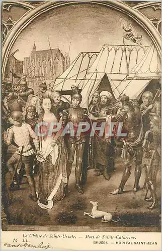 Cartes postales La chasse de sainte ursule mort de saint catherine bruges hopital saint jean