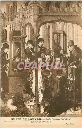 Cartes postales Musee du louvre ecole flamande(xv siecle) instruction pastorale
