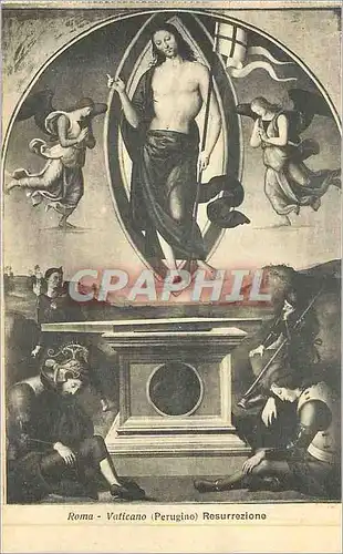 Cartes postales Roma vaticana (perugino) resurrezione