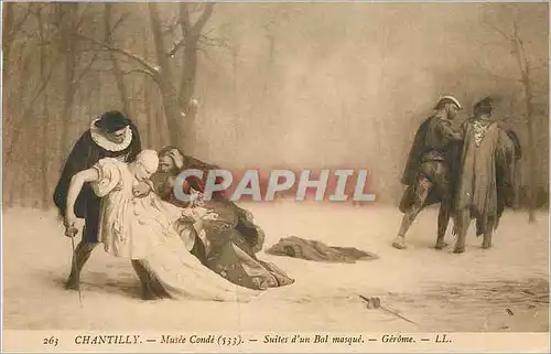 Cartes postales 63 chantilly musee conde(533) suite d un bal masque gerome