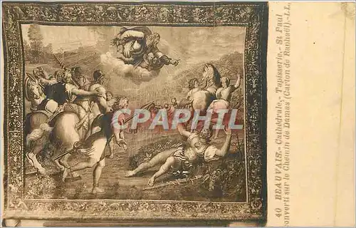 Cartes postales 40 beauvais cathedrale tapisserie st paul