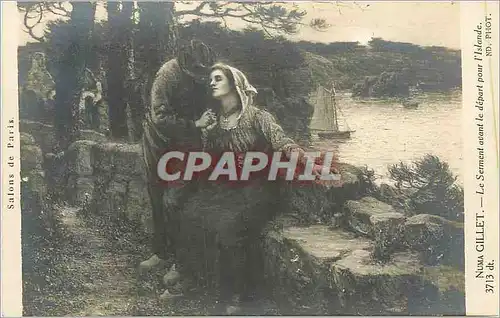 Cartes postales Salons de paris numa gillet le serment avant le depart pou l islande 3713