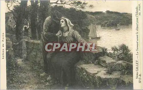 Cartes postales Salons de paris numa gillet le serment avant le depart pou l islande 3713