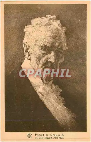 Cartes postales Portrait du senateur x par cecile douard mons 1897