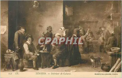 Cartes postales Teniers interieur de cabaret musee du louvre paris