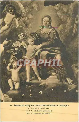 Cartes postales 96 domeco zampieri detto il domenichino di bologna