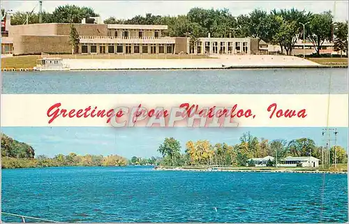 Moderne Karte Recreation and arts center Cedar River Waterloo Iowa