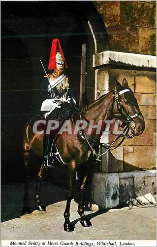 Moderne Karte Mounted sentry at horse guards buildings whitehall london Militaria