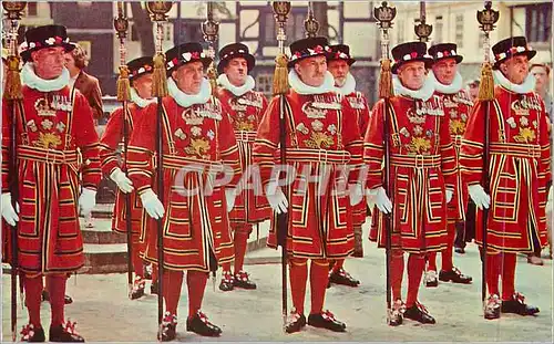 Moderne Karte Yeomen warders at the tower of london Militaria