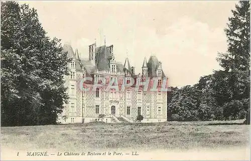 Cartes postales Maigne Le Chateau de Resteau et le Parc