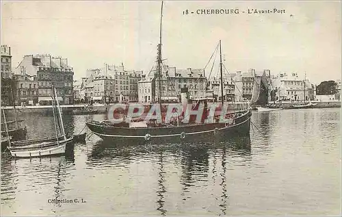 Cartes postales Cherbourg l'Avant Port Bateau