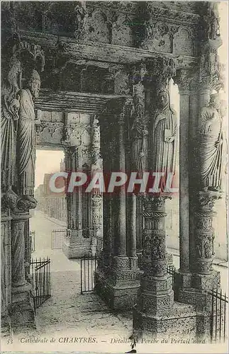 Ansichtskarte AK Cathedrale de Chartres Detail Porche du Portail Nord
