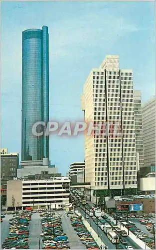 Cartes postales moderne Peachtree Plaza Hotel The cylindrical Building Peachtree Center Towers on the Atlanta Ga
