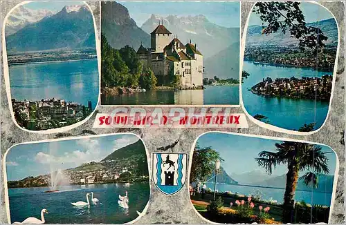 Cartes postales moderne Montreux et les Dents du Midi Chateau de Chillon Territet Montreux Clarens