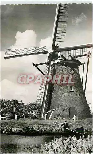 Cartes postales moderne Ronde Stenen Grondzeiler (Grondmolen) Nieuw Likkerland Moulin