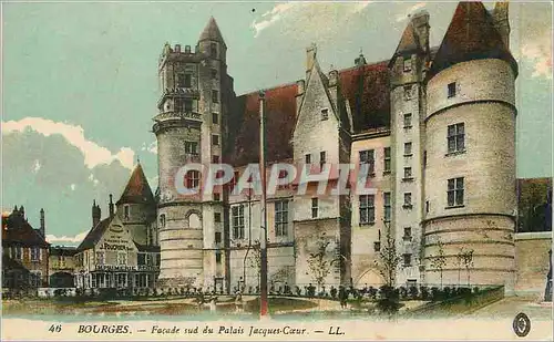 Cartes postales Bourges Facade sud du Palais Jacques Coeur