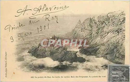 Ansichtskarte AK Pointe du Raz La Roche du Moine Baie des Trepasses La Pointe du Vent